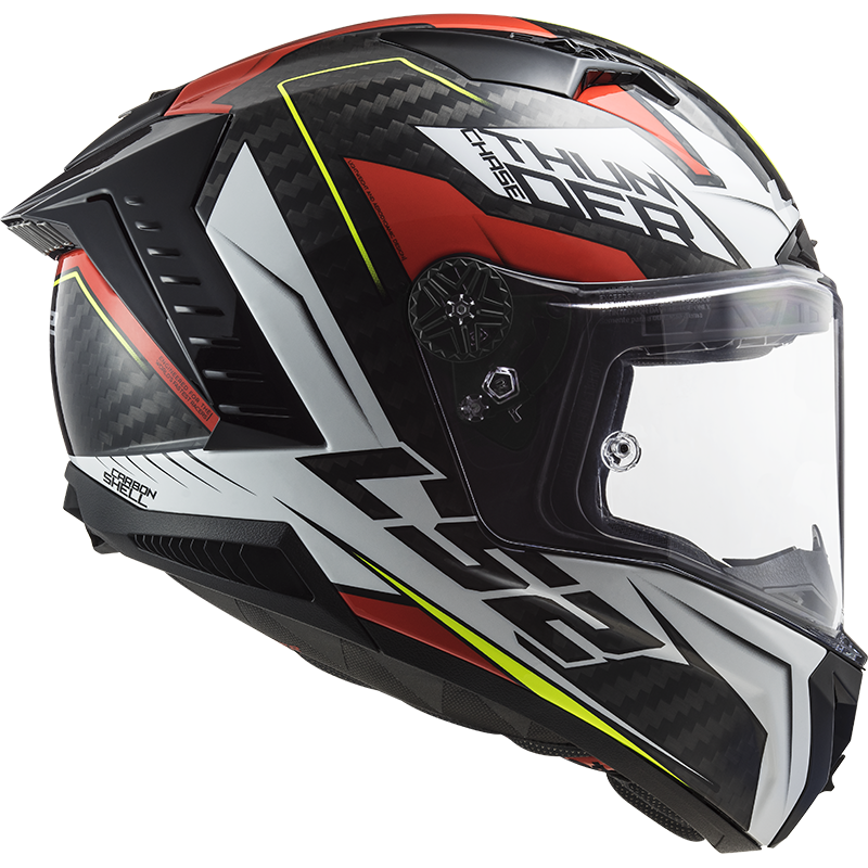 LS2 FF805 THUNDER C CHASE GLOSS WHITE RED - Image 15