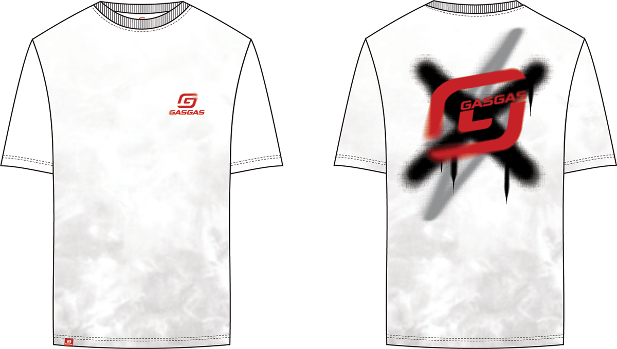 GasGas VAMOS TEE WHITE - Alb