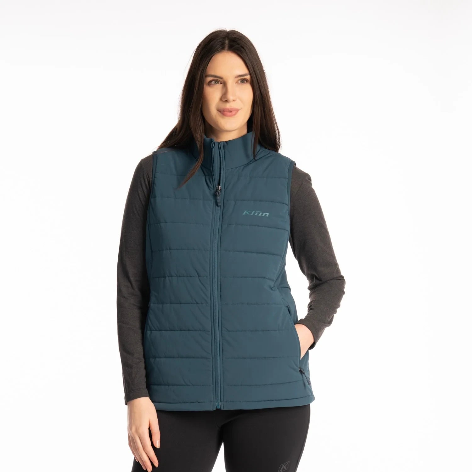 Klim Waverly Stretch Insulated Vest Reflecting Pond - Image 1