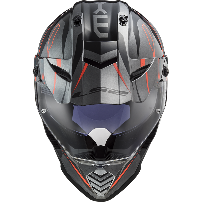 LS2 MX436 PIONEER EVO KNIGHT TITANIUM ORANGE - Image 8