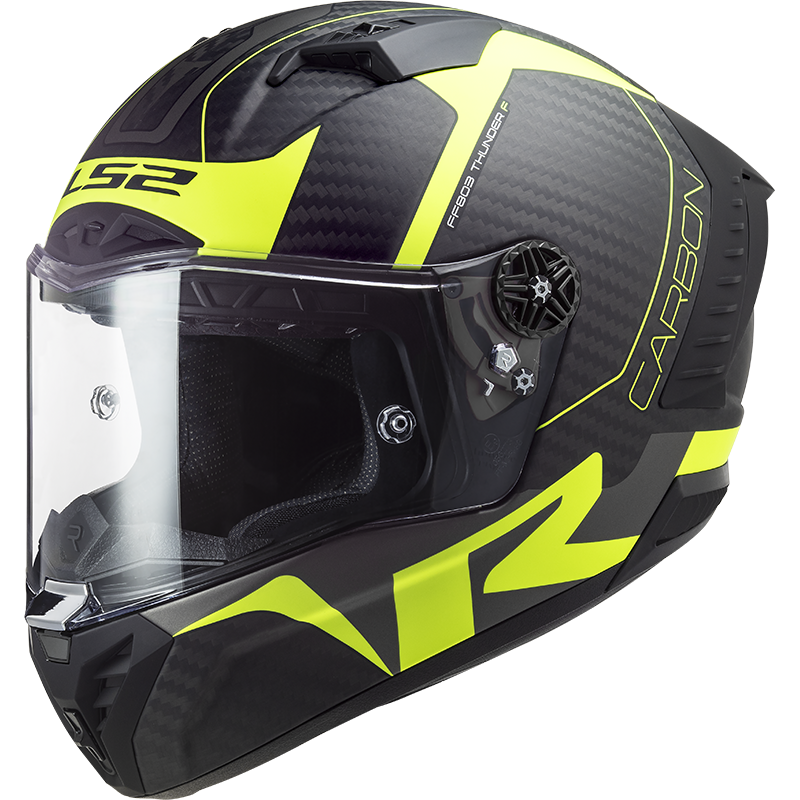 LS2 FF805 THUNDER C RACING1 MATT H-V YELLOW - Image 1