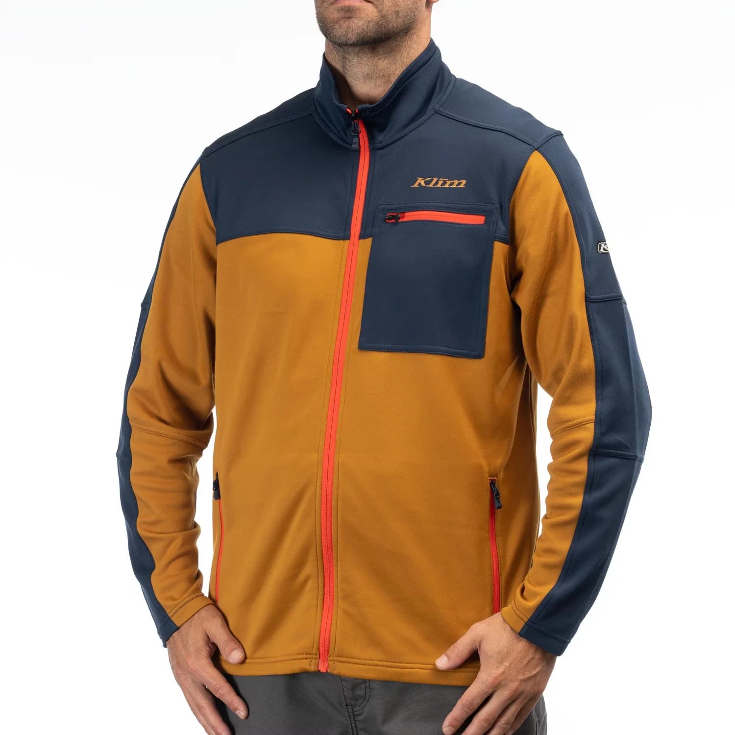 Klim Glacier Jacket Golden Brown - Dress Blues - Image 2
