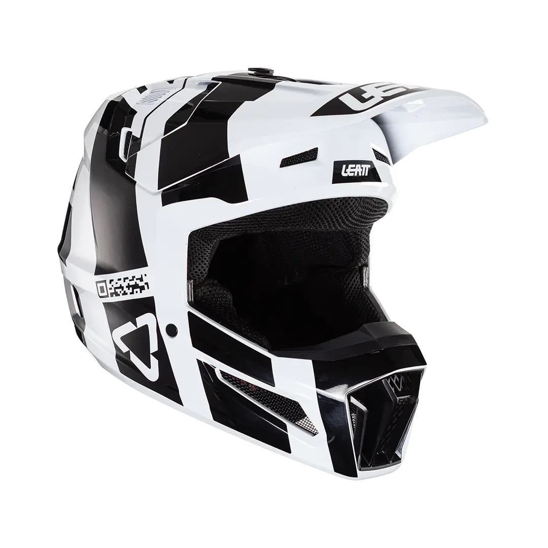 Leatt Helmet Moto 3.5 Jr V24 Blk/Wht 2025 - Image 2