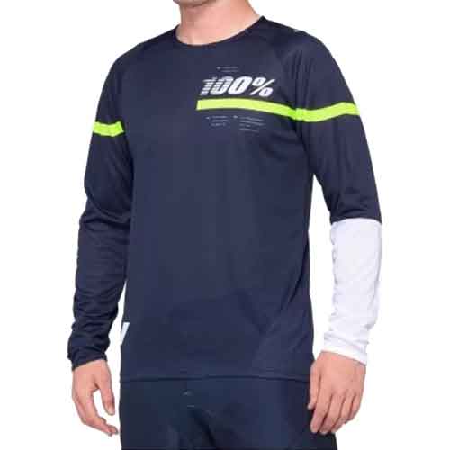 100% R-CORE Jersey Dark Blue/Yellow - Image 1