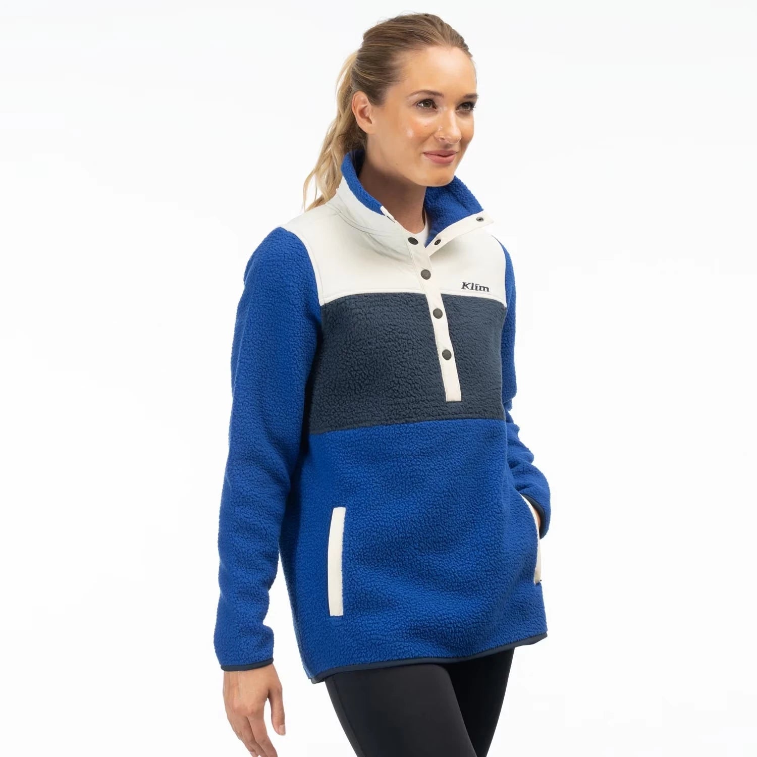 Klim High Pile Mountain Fleece Pullover Mazarine Blue - Dress Blues - Image 1
