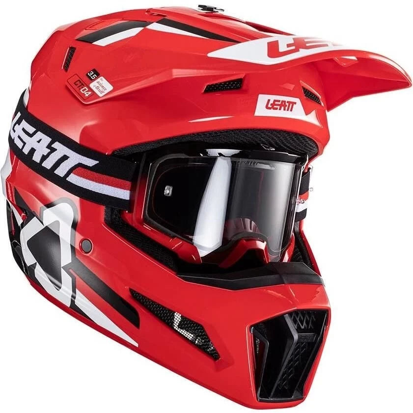 Leatt HELMET MOTO 3.5 V24 RED INCLUDES 4.5 GOGGLE - Image 1
