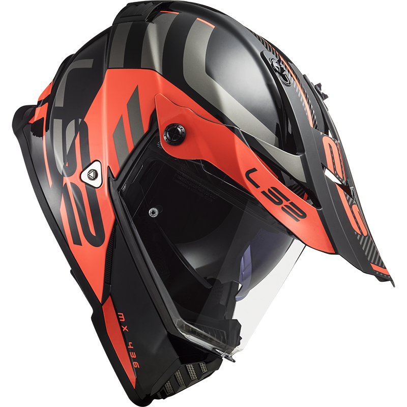 LS2 MX436 PIONEER EVO ADVENTURER M.BLACK ORANGE - Image 10