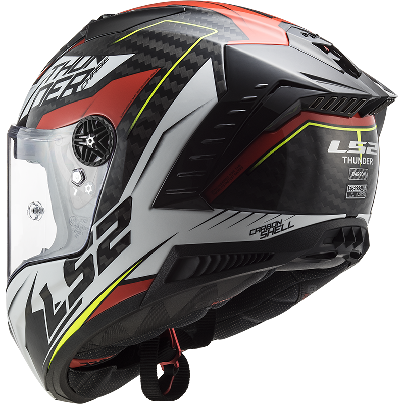 LS2 FF805 THUNDER C CHASE GLOSS WHITE RED - Image 13