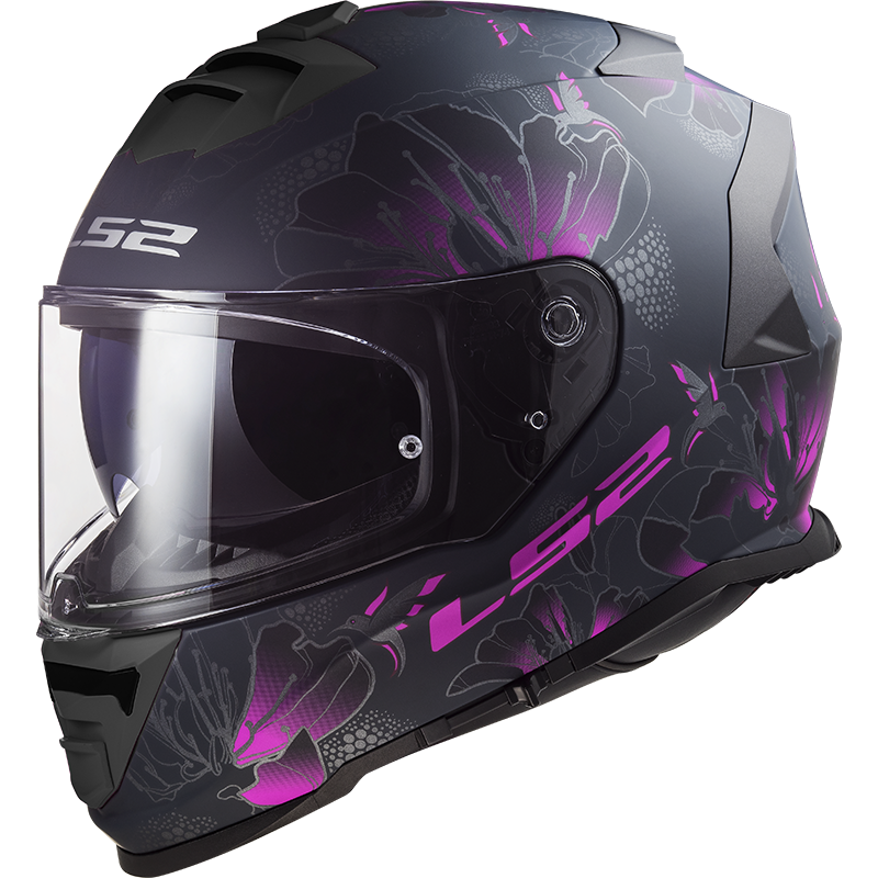 LS2 FF800 STORM BURST MATT BLACK PINK - Image 1