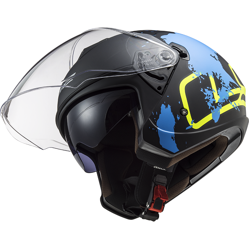 LS2 OF573 TWISTER II XOVER MATT BLACK BLUE