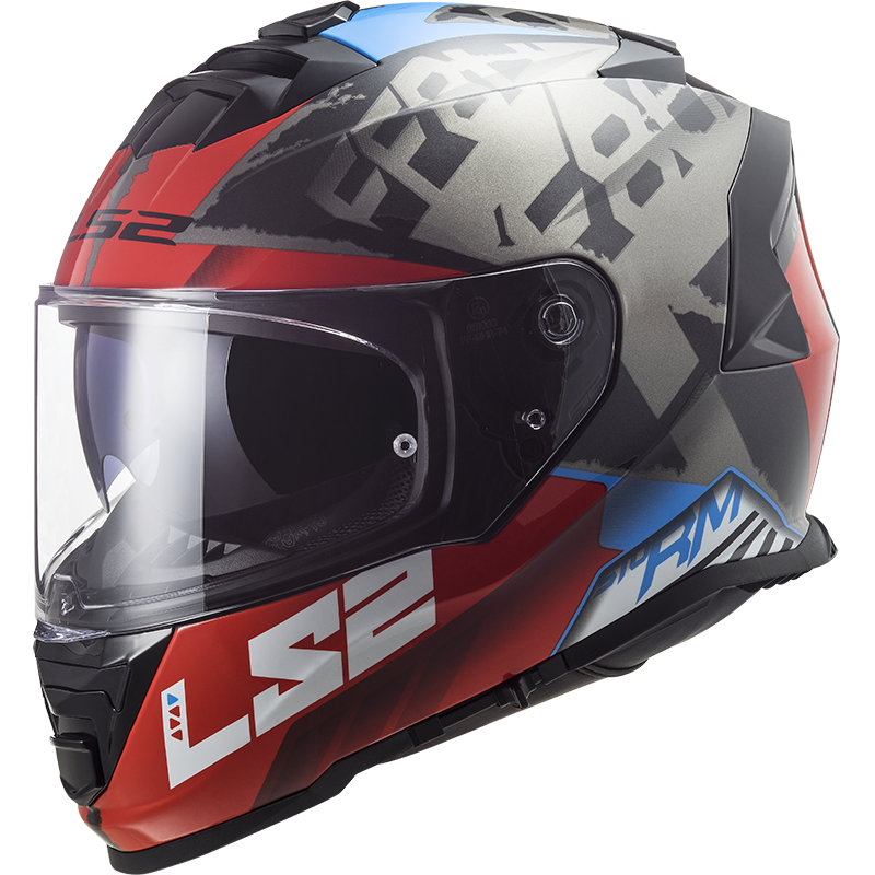 LS2 FF800 STORM SPRINTER BLACK RED TITANIUM - Image 1