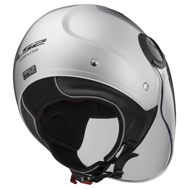 LS2 OF562 AIRFLOW GLOSS SILVER LONG - Image 11