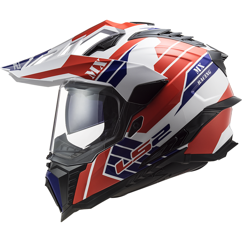 LS2 MX701 EXPLORER ATLANTIS G.WHITE RED BLUE - Image 8