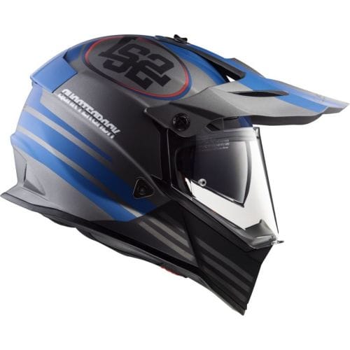 LS2 MX436 PIONEER QUARTERBACK Matt Titanium Blue - Image 4