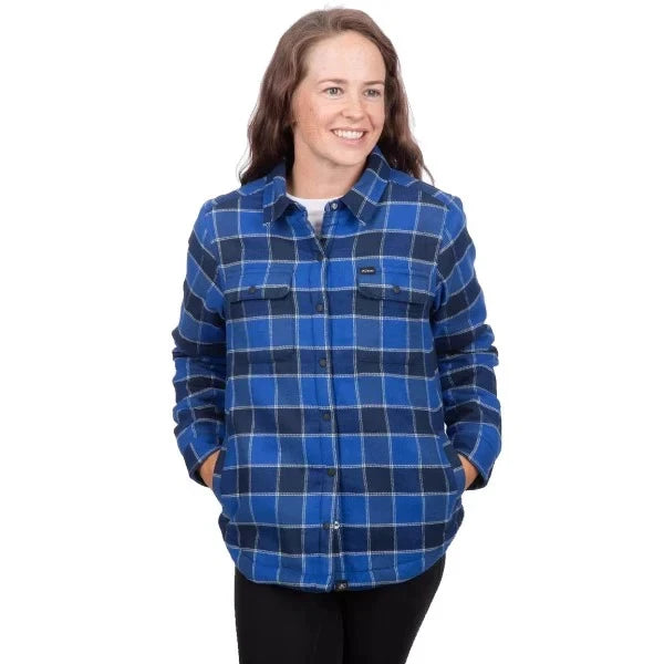 Klim Clouds Rest Fleece Lined Flannel Shirt Mazarine Blue - Dress Blues - Image 1