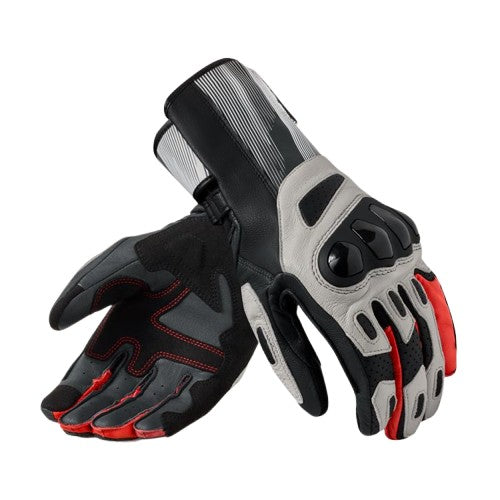 REV'IT! Metis 2 Light Grey-Neon Red - Image 1