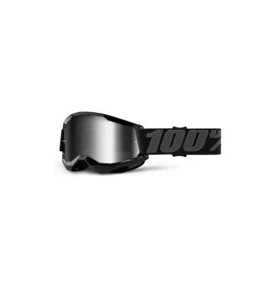 100% 100% STRATA 2 Goggle Black Mirror Silver Lens - Image 1
