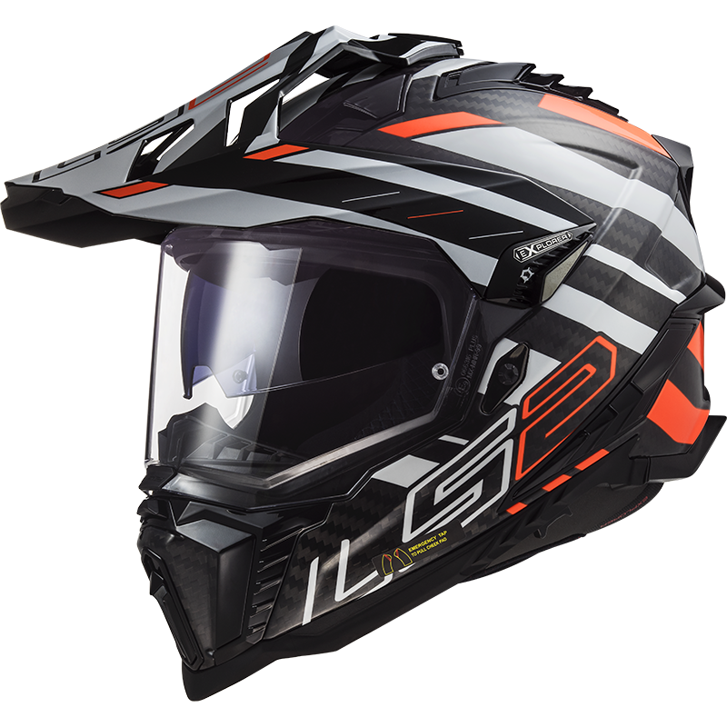 LS2 MX701 EXPLORER C EDGE BLACK FLUO ORANGE-06 - Image 1