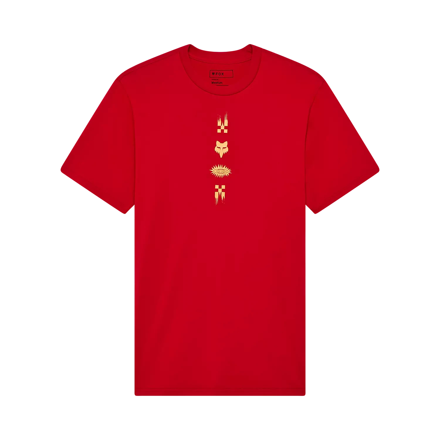 Fox Racing Checkered Ss Prem Tee - Rosu