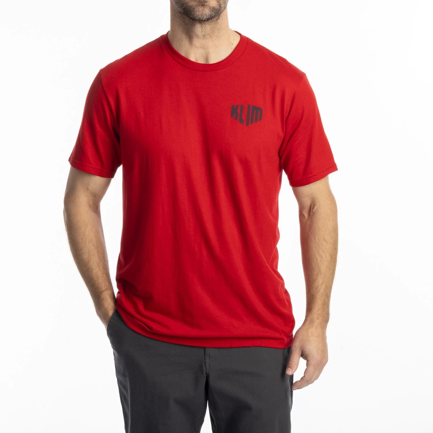 Klim Full Throttle Tri-blend Tee Classic Red - Asphalt - Image 1
