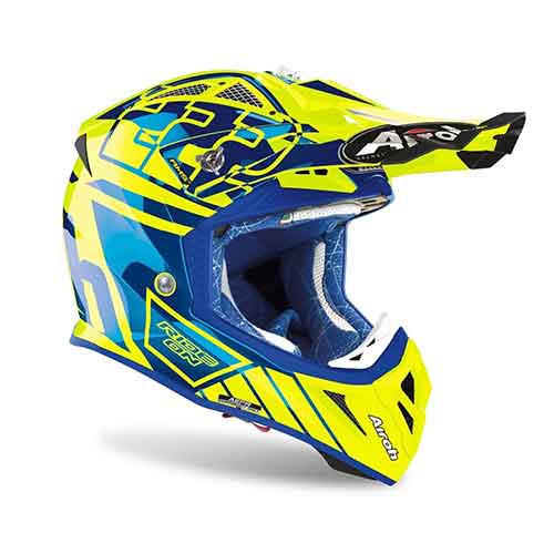 AIROH AVIATOR 2.3 REP. CAIROLI BLUE YELLOW GLOSS - Image 2