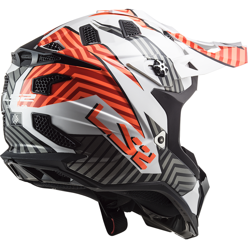 LS2 MX700 SUBVERTER ASTRO GLOSS WHITE ORANGE - Image 2