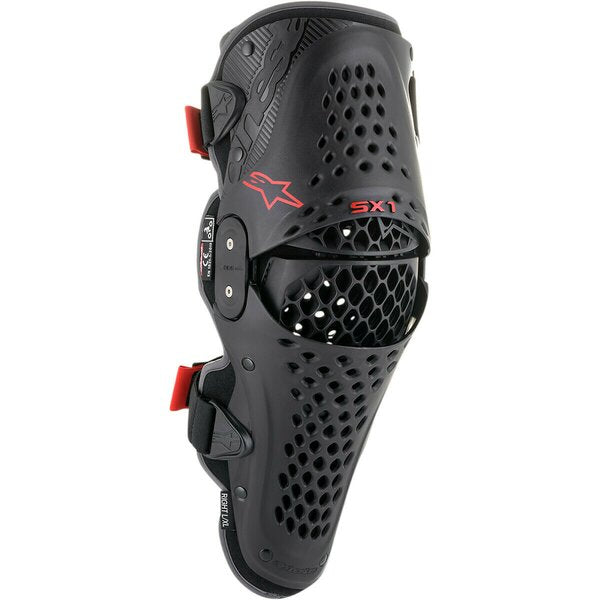 Protectii genunchi Alpinestars SX-1 V2 Negru/Rosu - Image 1
