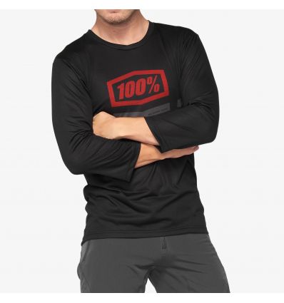 100% AIRMATIC 3/4 Sleeve Jersey Black/Red