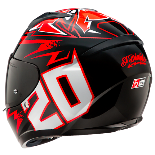 HJC C10 Diablo Mask Rosu - Image 2