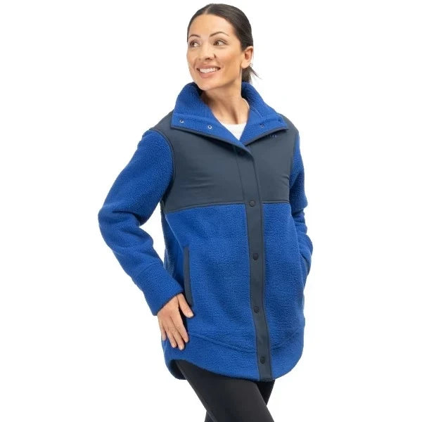 Klim High Pile Mountain Fleece Jacket Mazarine Blue - Dress Blues - Image 1