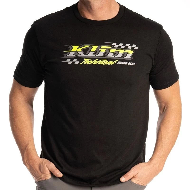 Klim Heritage Tri-blend Tee Black - Hi-Vis - Image 1