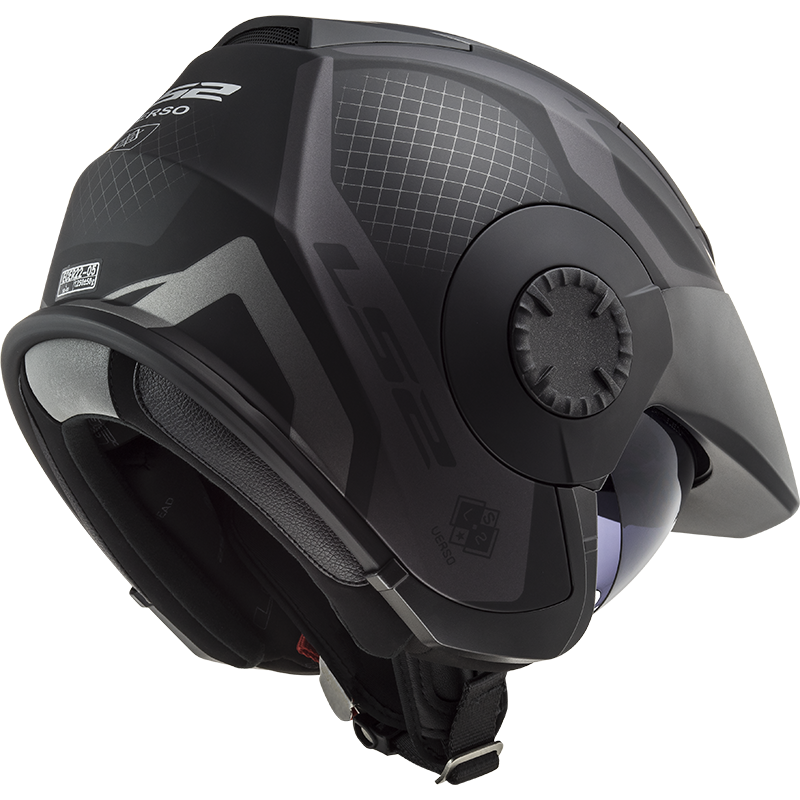 LS2 OF570 VERSO MARKER MATT BLACK TITANIUM - Image 4