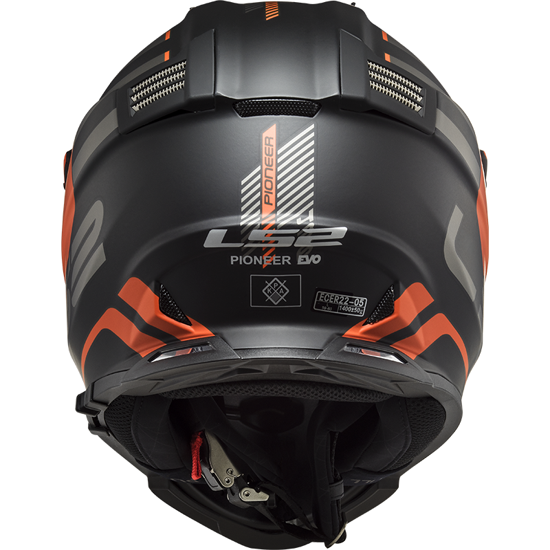 LS2 MX436 PIONEER EVO ADVENTURER M.BLACK ORANGE - Image 6