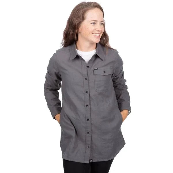 Klim Kinsey Midweight Flannel Shirt Asphalt Heather - Image 1