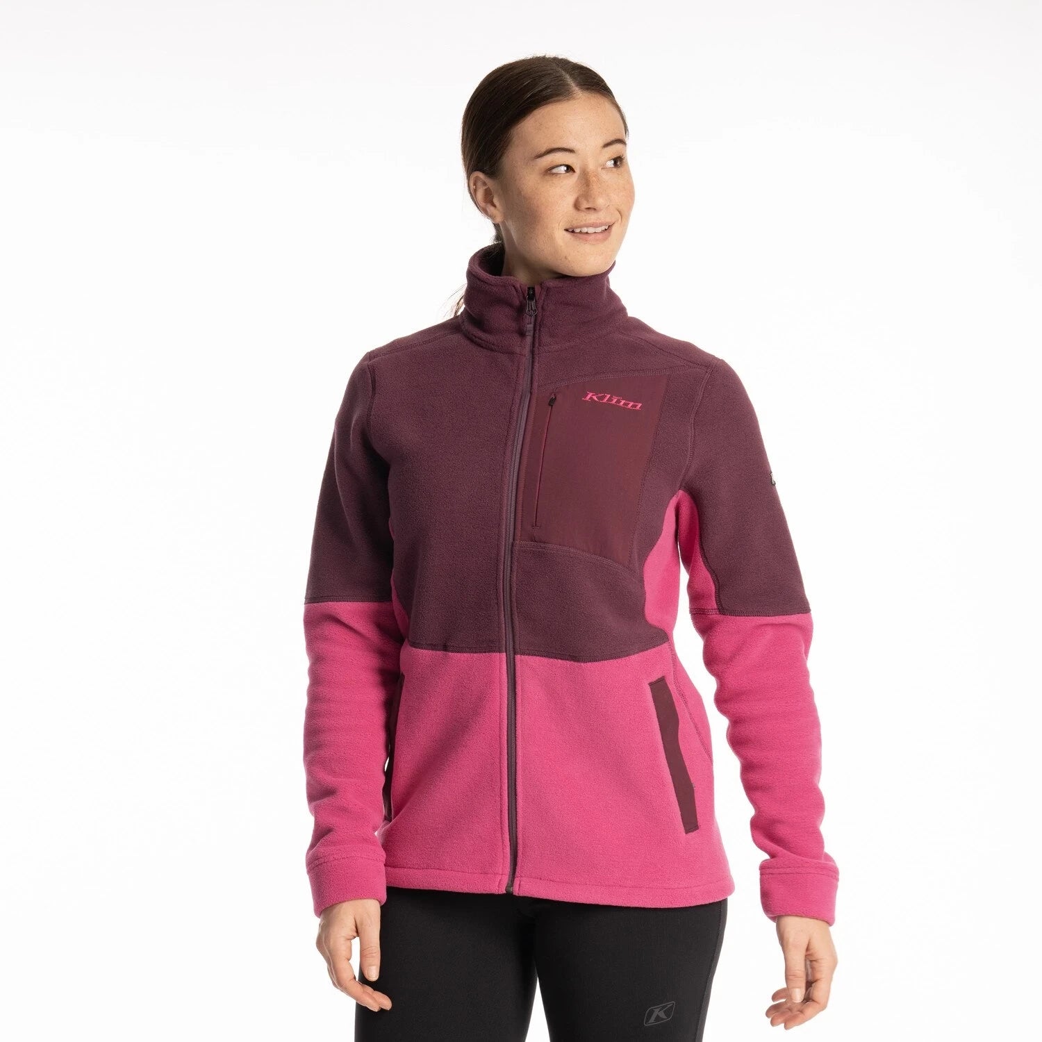 Klim Darby Canyon Fleece Jacket Fuchsia Red - Italian Plum - Image 2