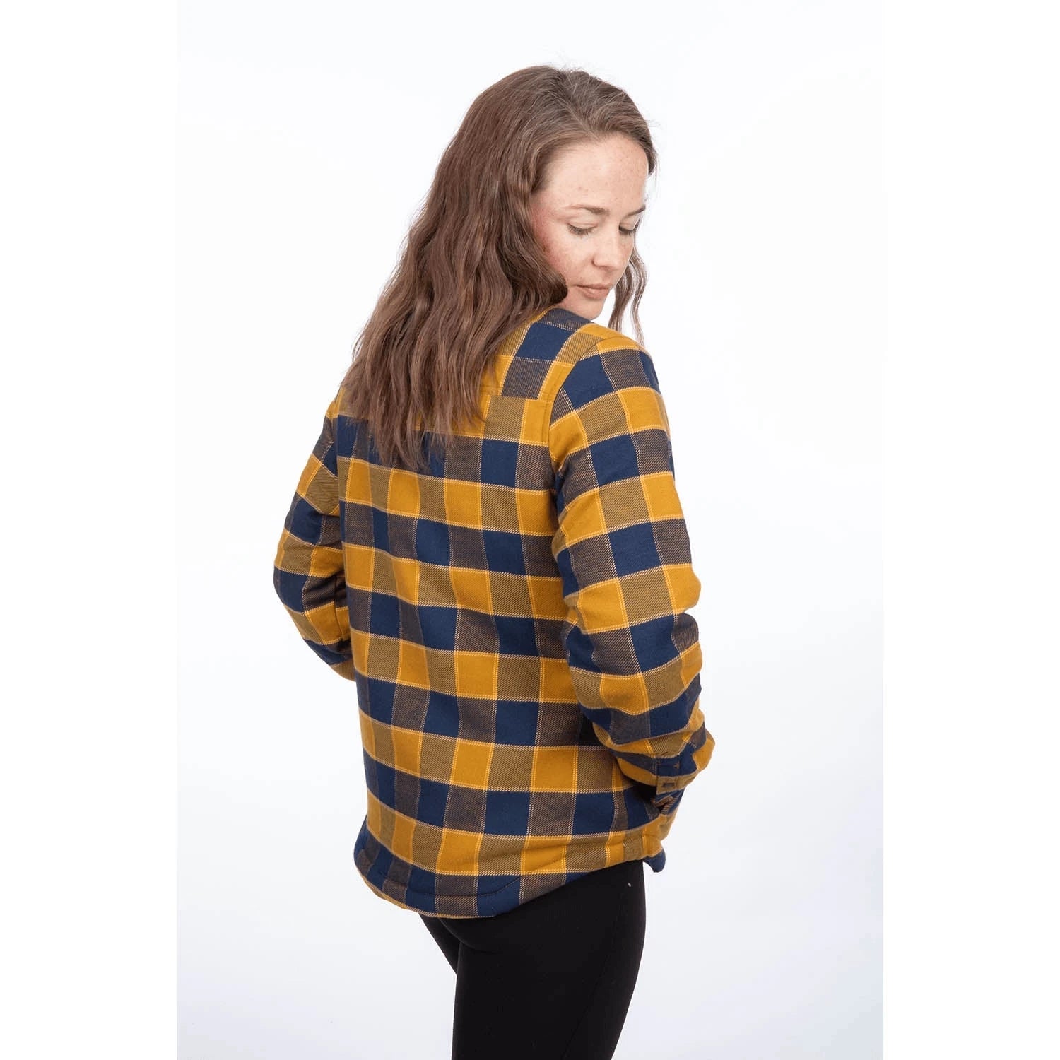 Klim Clouds Rest Fleece Lined Flannel Shirt Golden Brown - Dress Blues - Image 2