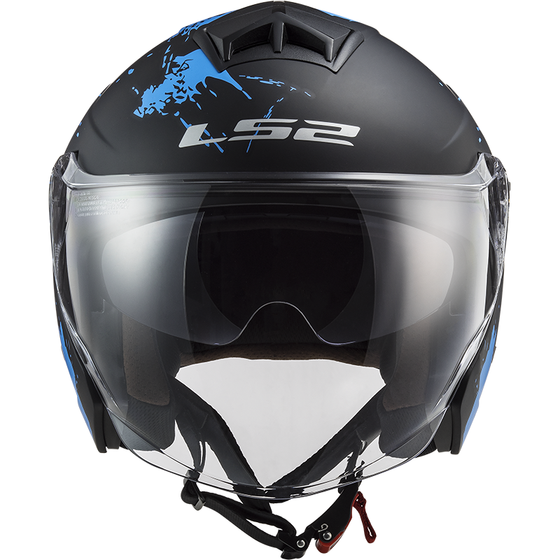 LS2 OF573 TWISTER II XOVER MATT BLACK BLUE