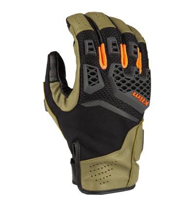 KLIM Baja S4 Glove Sage - Strike Orange - Image 1