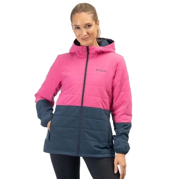 Klim Soteria Insulated Hooded Jacket Punch Pink - Dress Blues - Image 1
