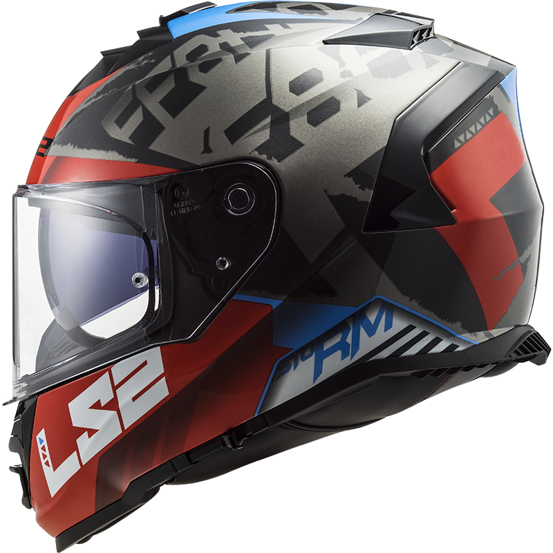LS2 FF800 STORM SPRINTER BLACK RED TITANIUM - Image 5