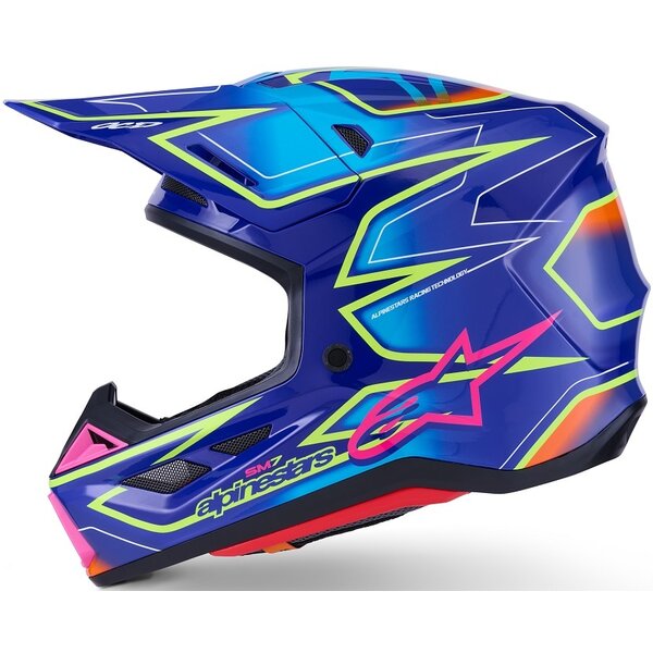 Albastru/Roz/Galben fluo