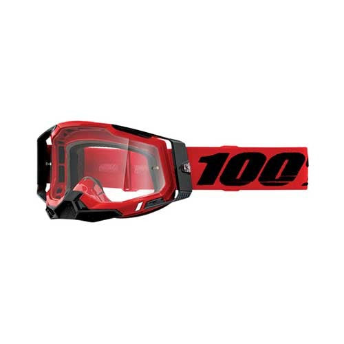 100% OCHELARI 100% RACECRAFT 2 GOGGLE RED CLEAR LENS