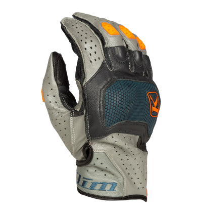 KLIM Badlands Aero Pro Short Glove Petrol - Strike Orange - Image 1