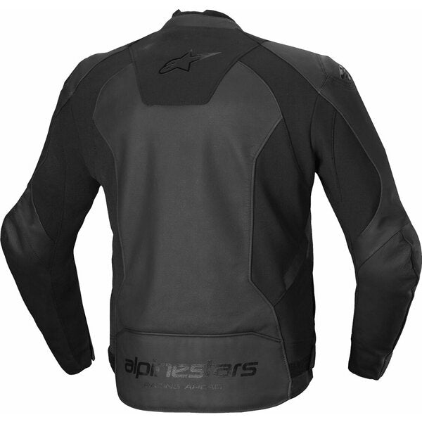 Geaca de piele ALPINESTARS FASTER V3 48 Negru/Rosu fluo - Negru/Negru
