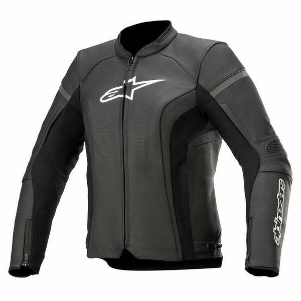 Geaca de piele dama Alpinestars Stella Kira V2 Negru/Alb - Negru