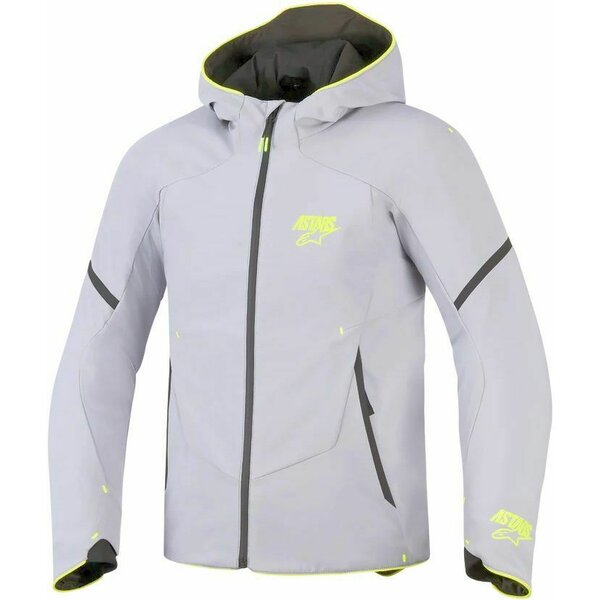 Geaca textil impermeabila ALPINESTARS AEROSHELL WP S Negru/Negru - Gri/Galben fluo