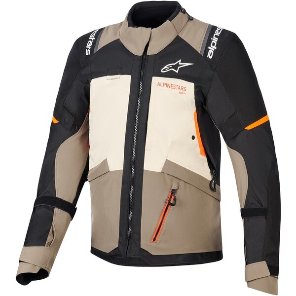 Geaca textil impermeabila ALPINESTARS ANDES DRYSTAR® V4 S Gri inchis/Gri deschis/Galben fluo - Maro/Negru