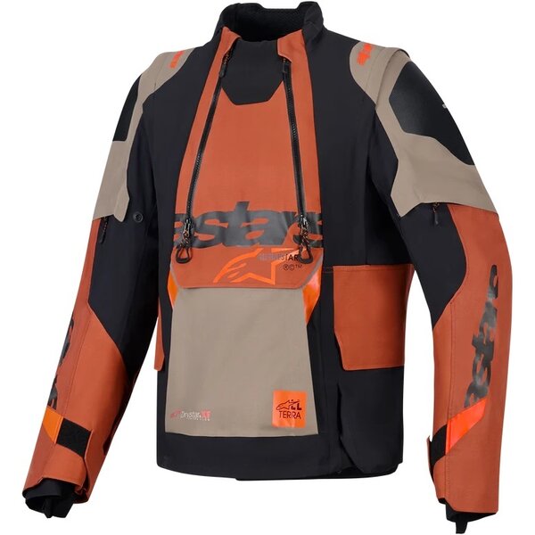 Geaca textil impermeabila ALPINESTARS HALO PRO DRYSTAR®XF LAMINATED S Maro/Negru/Portocaliu - Maro/Negru/Portocaliu