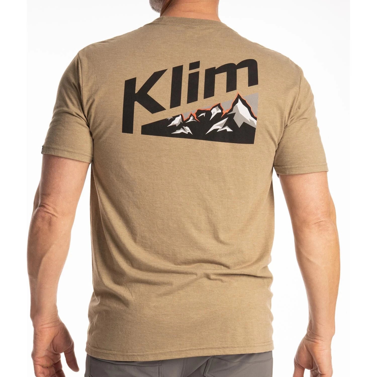 Klim Mountain Peak Tri-blend Tee Coyote Brown Heather - Monument - Image 2