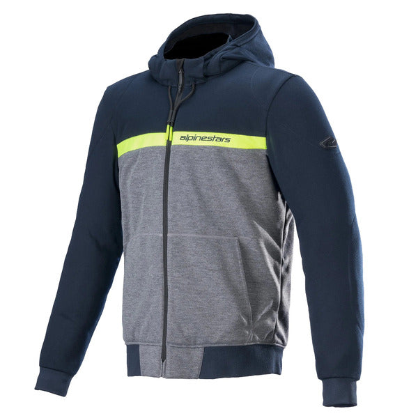 Hanorac de protectie ALPINESTARS CHROME STREET S Albastru/Gri/Galben fluo - Albastru/Gri/Galben fluo